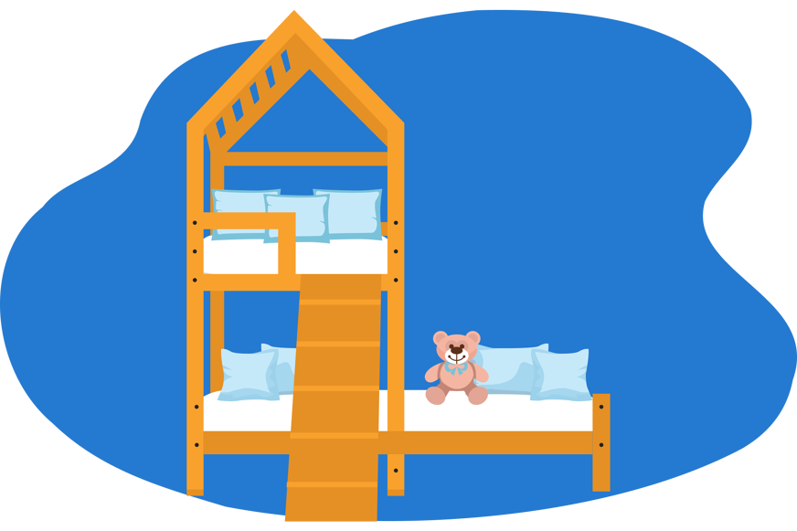Kinderbett Spielturm 90x200